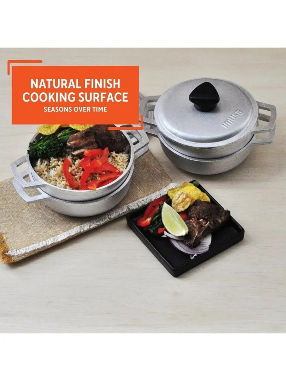 Traditional Colombian Mini Calderos Set - 4 Piece 0.5Qt Dutch Ovens for Cooking